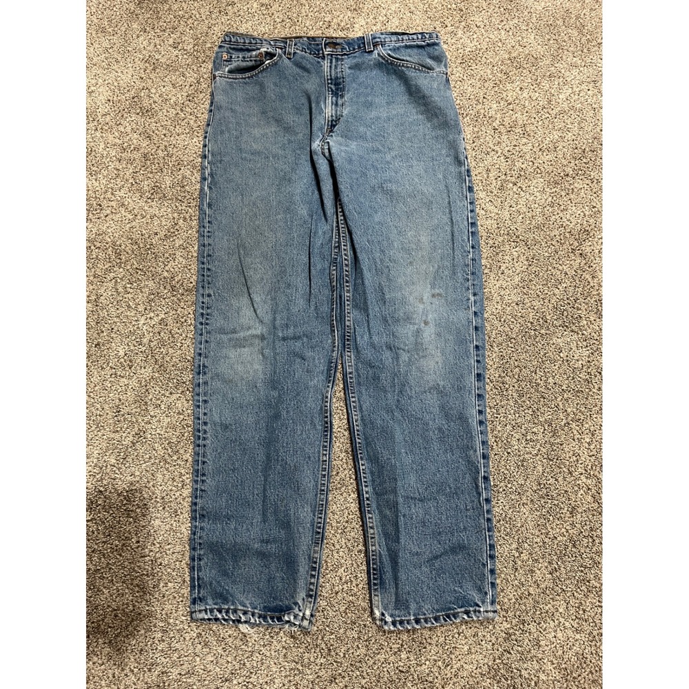 Vintage Levis 550 Relaxed Fit Jeans Mens 38x34 Made in USA Blue Denim 90s 0794